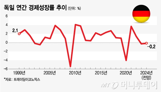 독일 연간 경제성장률 추이/그래픽=김지영