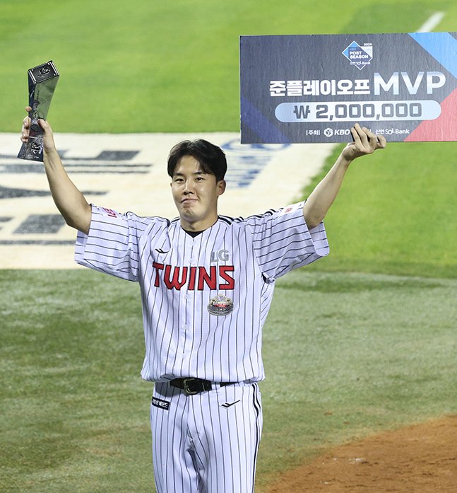 [포토] 임찬규 '준PO MVP'