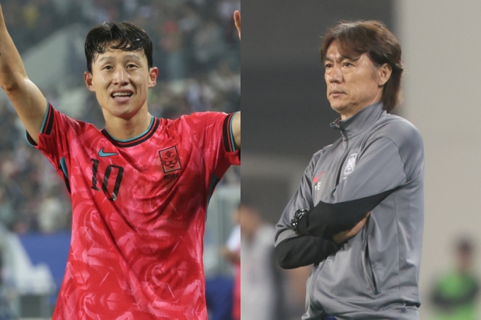 (왼쪽부터) 축구선수 이재성, 홍명보 감독 /사진=뉴시스