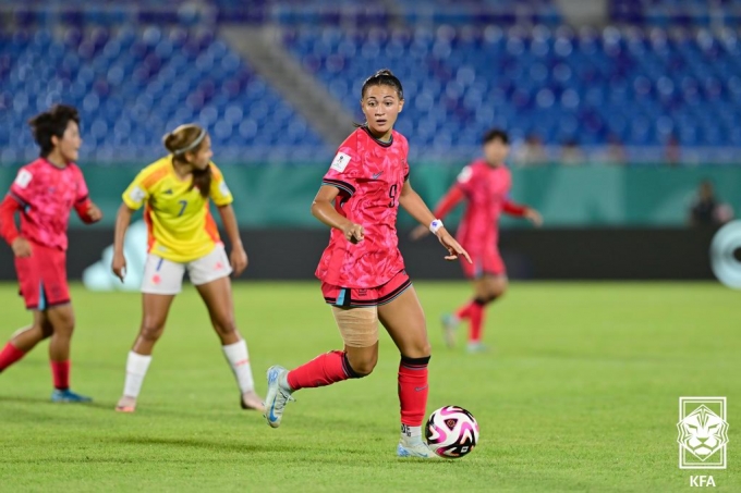 '에이스' 유진 페어 동점골 작렬! 김은정호, U-17 월드컵 첫 경기 콜롬비아와 1-1 무승부... 스페인전 첫 승 노린다