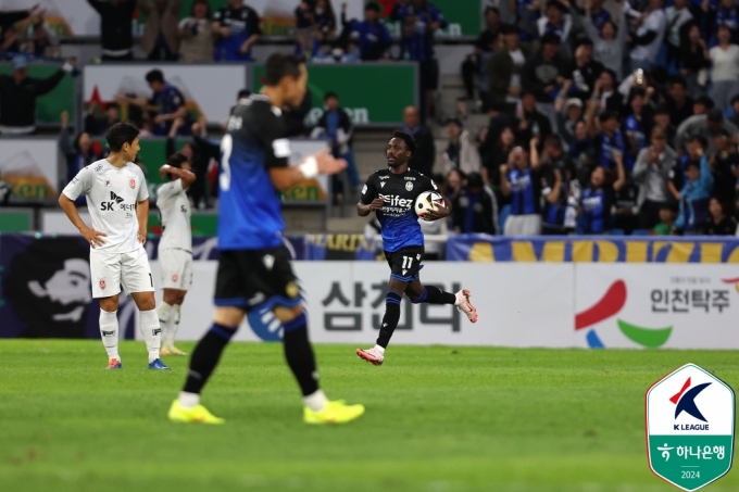 갈레고 50m 드리블 돌파골+이탈로 인프론트 원더골! 제주, '강등 1순위' 인천 2-1 승 '강등권 멀어졌다' [인천 현장리뷰]