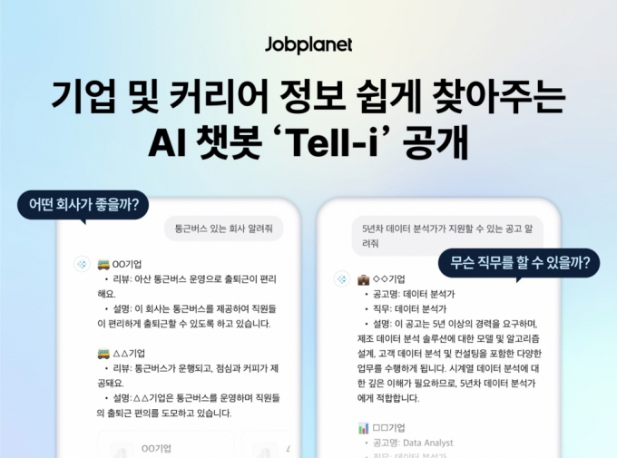 셔틀 있는 회사 어디?…잡플래닛, 기업·커리어 정보용 챗봇 출시