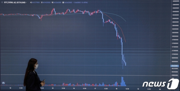 비트코인이 급락했다. /사진=뉴스1