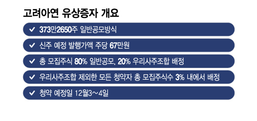 고려아연 유상증자 개요/그래픽=이지혜