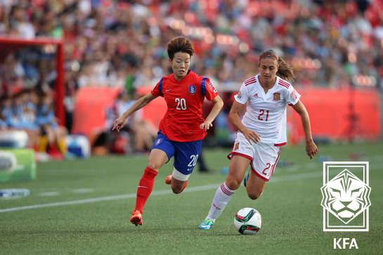 2015년 한국과 스페인의 월드컵 조별리그 중. /사진=대한축구협회(KFA) 제공