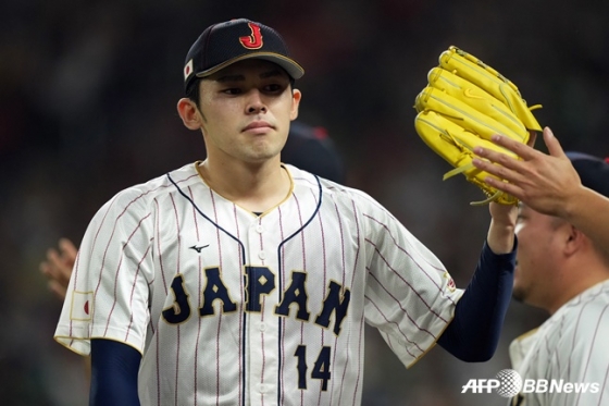 2023 WBC에서 일본 대표팀으로 뛰던 사사키 로키. /AFPBBNews=뉴스1