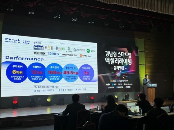 경상남도가 주최하고 경남창조경제혁신센터가 주관한 &#039;2024 경남도 지원사업 합동 성과공유회&#039;가 28일 창원컨센변센터에서 열렸다/사진=시리즈벤처스 