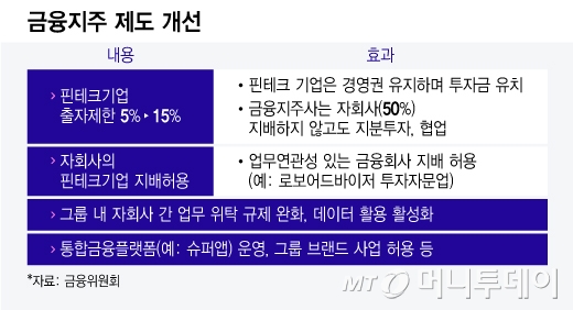 금융지주 제도 개선/그래픽=윤선정