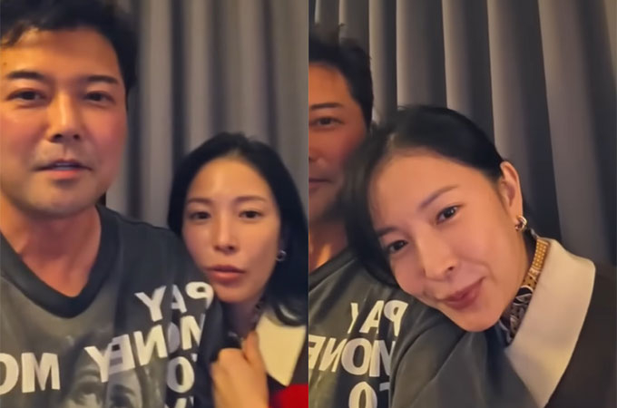 아나운서 출신 방송인 전현무와 가수 보아가 지난 5일 전현무 인스타그램을 통해 라이브 방송을 진행한 가운데, 방송 중 보아가 코미디언 박나래, &#039;점핑보아&#039;(보아 팬클럽) 1기 팬의 나이 등을 언급한 것이 무례했다는 지적이 나왔다. /사진=전현무 인스타그램 라이브 방송 캡처 