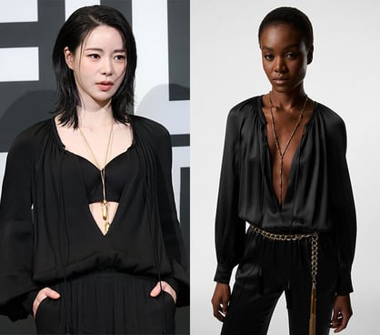 임지연, 란제리 드러낸 '아찔' 클리비지 룩…영화제 '깜짝 패션'