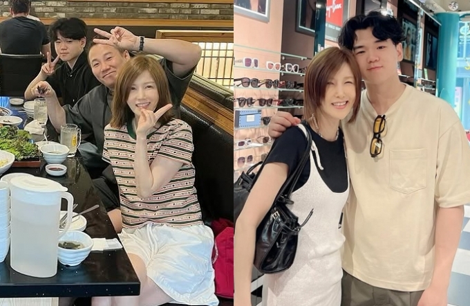 그룹 바이브 윤민수가 전처 김민지씨와 아들 윤후와 함께 일본 해외여행을 다녀온 근황이 알려졌다. /사진=김민지씨 인스타그램