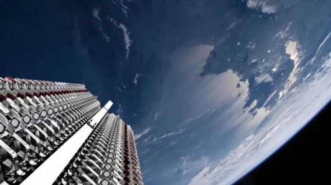 배치 전의 스타링크 위성 /사진=SpaceX 제공