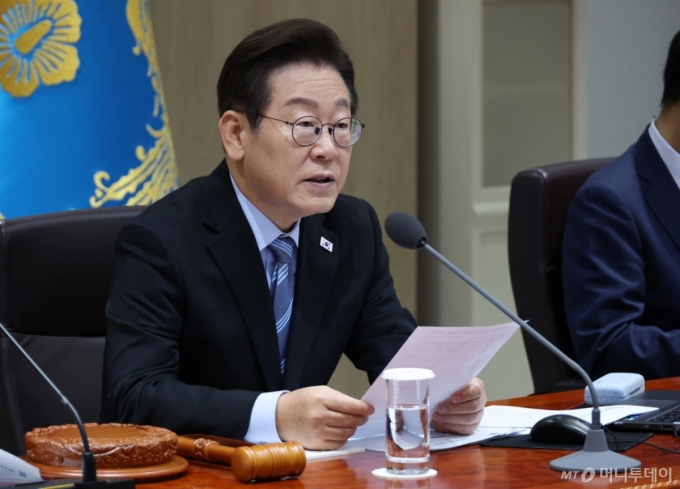이재명 대통령이 2일 서울 용산 대통령실 청사에서 열린 제40회 국무회의에서 발언하고 있다. /사진=대통령실통신사진기자단
