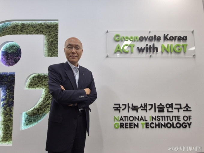 이상협 국가녹색기술연구소 소장은 2일 서울 여의도 국가녹색기술연구소 본원에서 머니투데이와 만나 &#039;기후테크 R&amp;D 전략&#039;에 대해 제언했다. /사진=박건희 기자