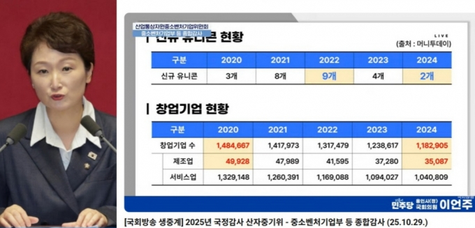 이언주 더불어민주당 의원(왼쪽)./사진=국회방송