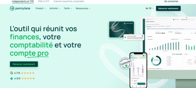 프랑스의 회계 소프트웨어 스타트업인 &#039;페니레인&#039;(Pennylane)의 홈페이지