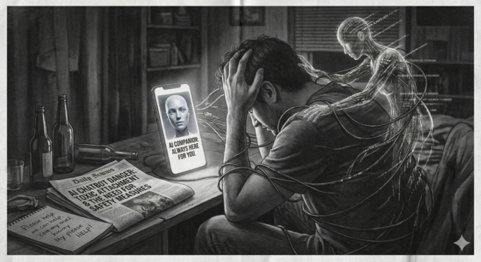 구글의 &#039;제미나이3&#039;로 만든 인공지능의 폐해 관련 이미지.