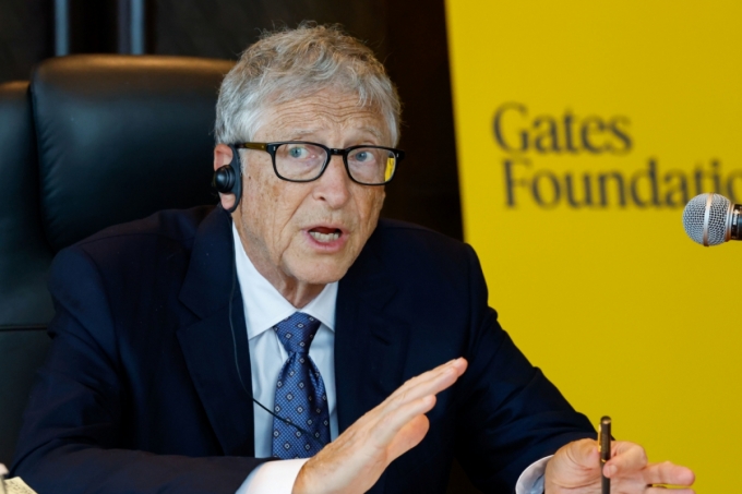 빌 게이츠 게이츠재단 이사장이 지난 8월 서울의 한 호텔에서 한국 외교부 출입기자단과 기자간담회를 하고 있다./사진=뉴스1