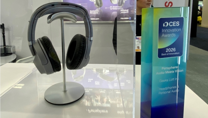 긱스로프트의 CES 혁신상 수상작(오디오&middot;비디오 헤드폰)/사진=김성휘 