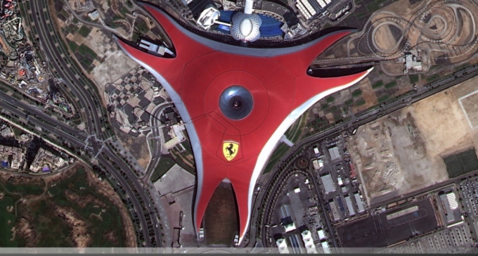 초소형 군집위성이 촬영한 UAE 아부다비 페라리월드./사진=KAIST 인공위성연구소