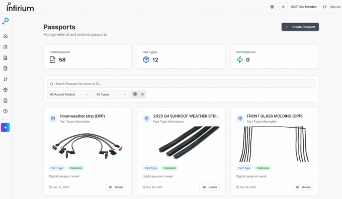 인피리움 플랫폼 화면 예시/사진=ICBT