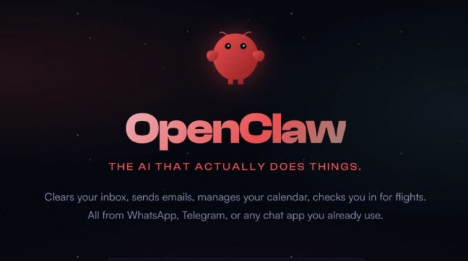 오픈클로 홈페이지 갈무리