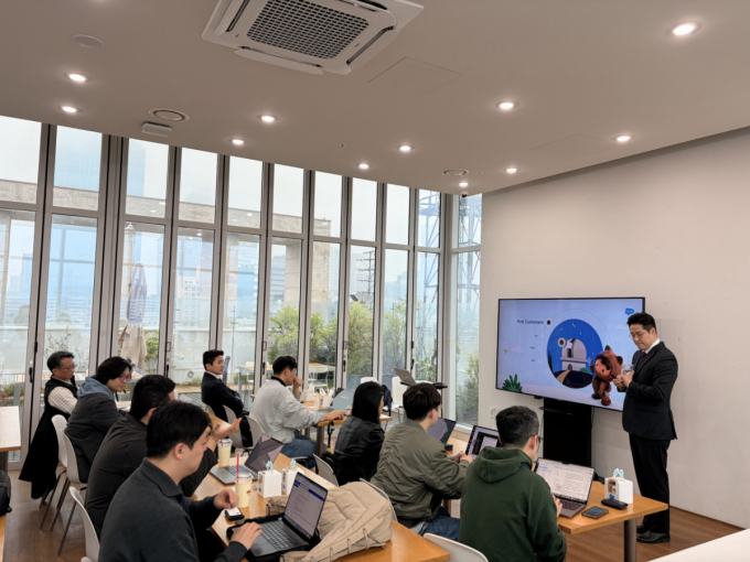 지난 코스포가 9일 강남구 마루360에서 스타트업 대표 및 업계 리더를 초청해 '스타트업 스케일업 전략 세미나'를 진행하는 모습/사진제공=코스포