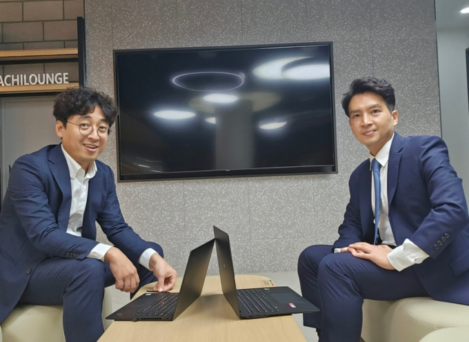 (왼쪽부터)손순배, 이상영 데이터플레어 공동대표, /사진=탭엔젤파트너스