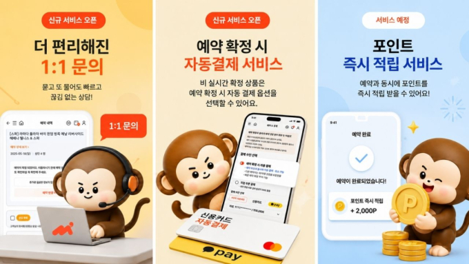몽키트래블, 고객 편의성 높인 홈페이지 신규 기능 3종 공개