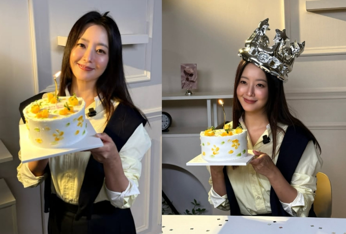 김희선, 50번째 생일 자축…왕관 쓰고 환한 미소