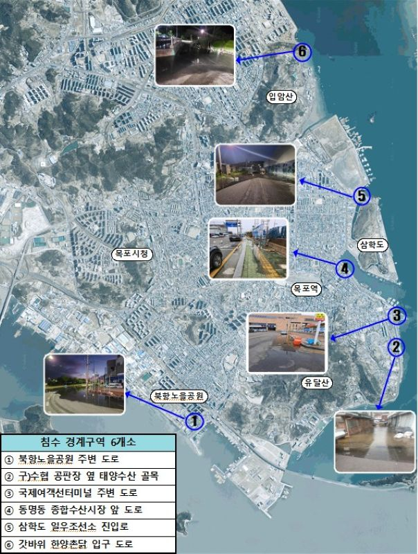 목포시, 조위 상승 대비 해수 침수 예방 총력 대응