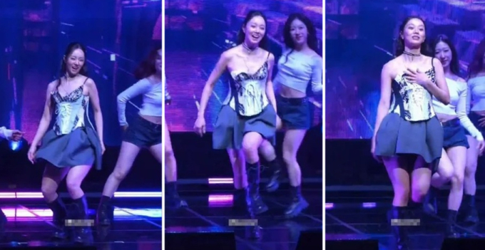 춤추던 혜리, 어깨끈 끊어져 깜짝…노출 사고 막은 '프로 면모'