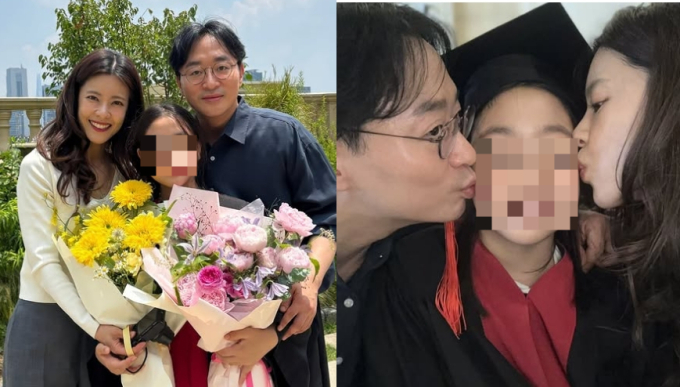 이윤지 12살 딸 라니, 국제학교 졸업?…치과의사 남편 "축하해"