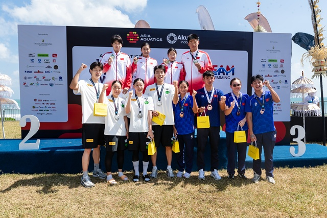 한국 오픈워터스위밍, 아시아선수권 혼성 단체전 은메달... 2회 연속 국제대회 입상