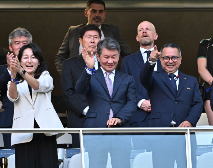 [포토]'승리를 부탁해!' 정몽규 KFA회장