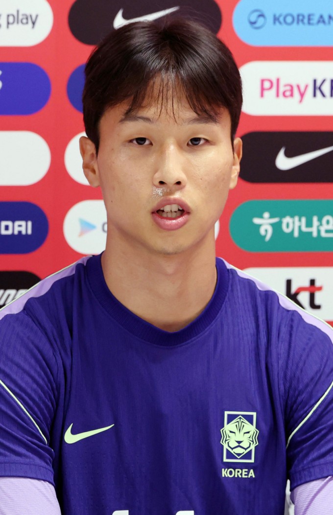 '조규성 택배 크로스 배달' 엄지성 "연습한 대로 됐는데... 골 운 따르지 않았다" [월드컵 현장]