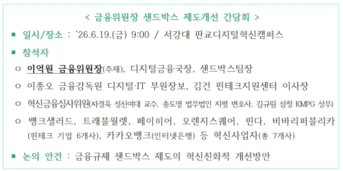 금융위, 샌드박스 개편…핀테크 배타적 운영권 '지정 즉시' 부여