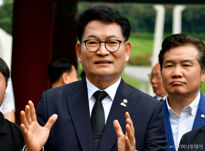 송영길 "제 장관 자리가 문제인가…지금 당 무너지면 대통령 레임덕"