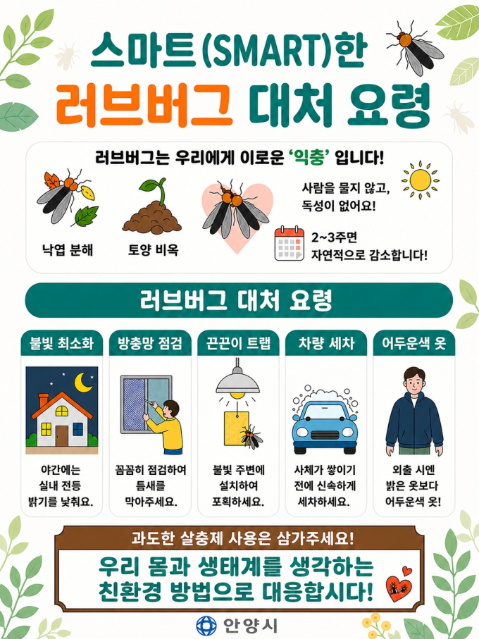 러브버그 시즌 돌아왔다…안양시 '선제 대응' 친환경 방제망 가동