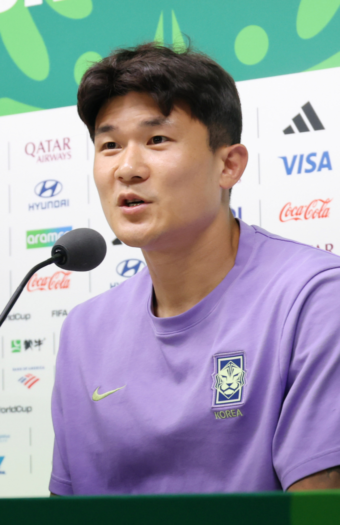 [포토] 김민재 '앞선 경기처럼 하면 됩니다'