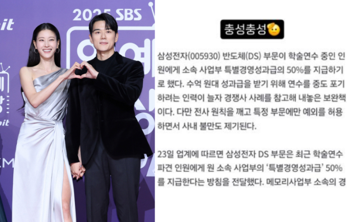 '삼성맨' 이현이 남편, 수억대 성과급 소식에…"충성충성"