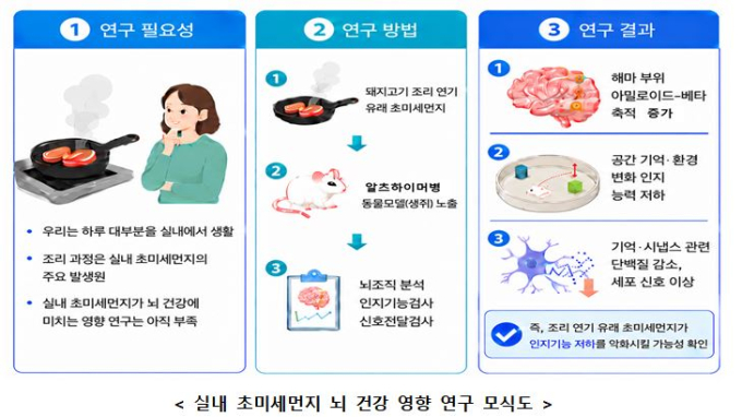 "조리 중 발생하는 미세먼지, 인지기능 저하시킬 수도"