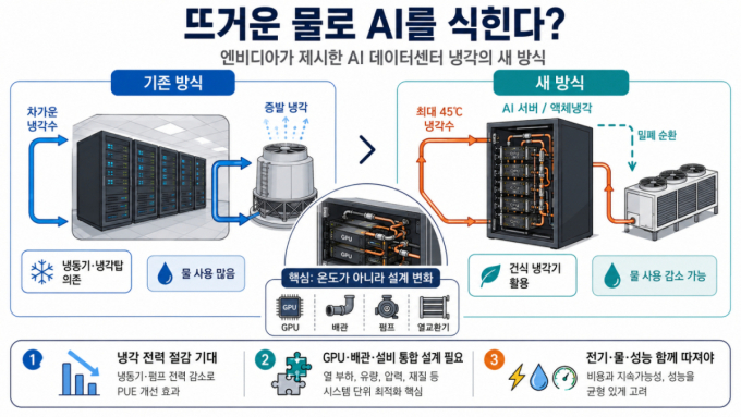 [AI+] 뜨거운 물로 AI를 식힌다…엔비디아가 꺼낸 '물 전쟁' 해법