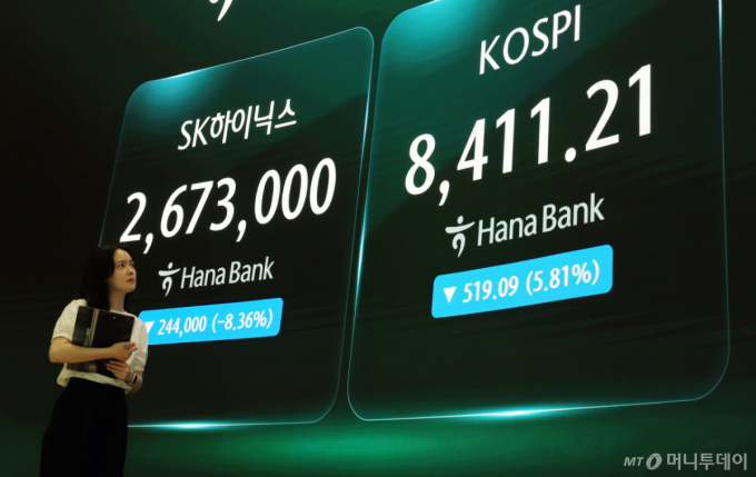 외국인 4.5조 던지자 삼전닉스 와르르…코스피 8400선으로 후퇴