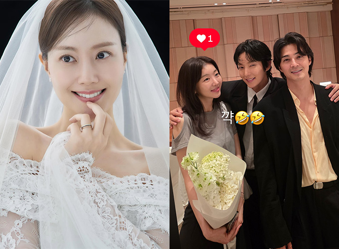 문채원, 한옥 야외 결혼식 포착…'악의 꽃' 이준기·장희진 축하