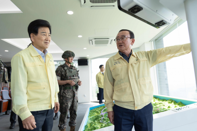 김덕현 연천군수, 임진강 수해방지시설 유관 기관 합동 점검