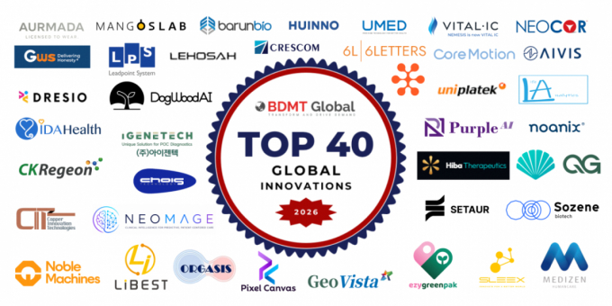 식스레터스, 美 BDMT 글로벌 '2026 Top 40 글로벌 혁신기업' 선정