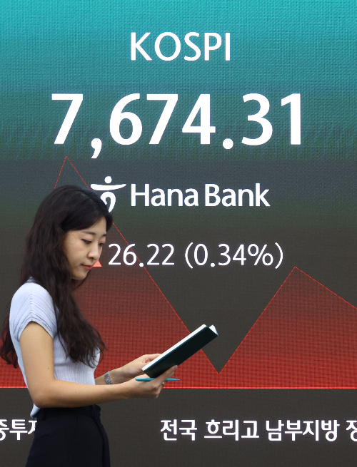 코스피 혼조 출발…7600 공방전
