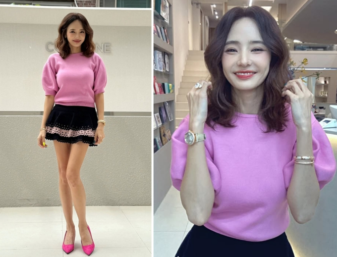 한채영, 달라진 얼굴 '필터'였나…상큼한 핑크 룩 "미모 그대로"