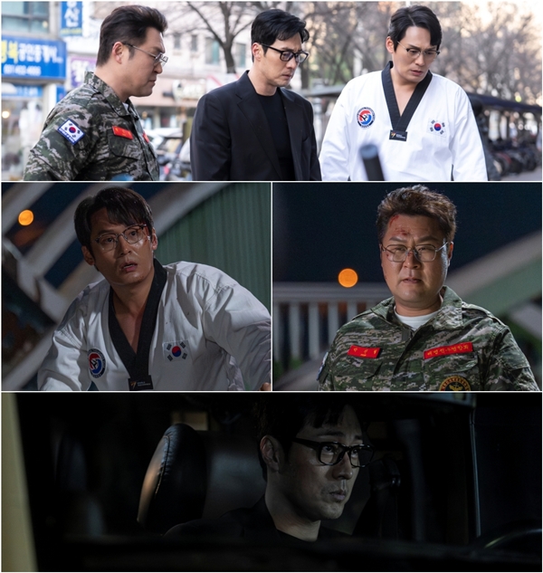 '김부장' 소지섭X최대훈X윤경호, 삼각 공조 가동 후 피범벅 사투
